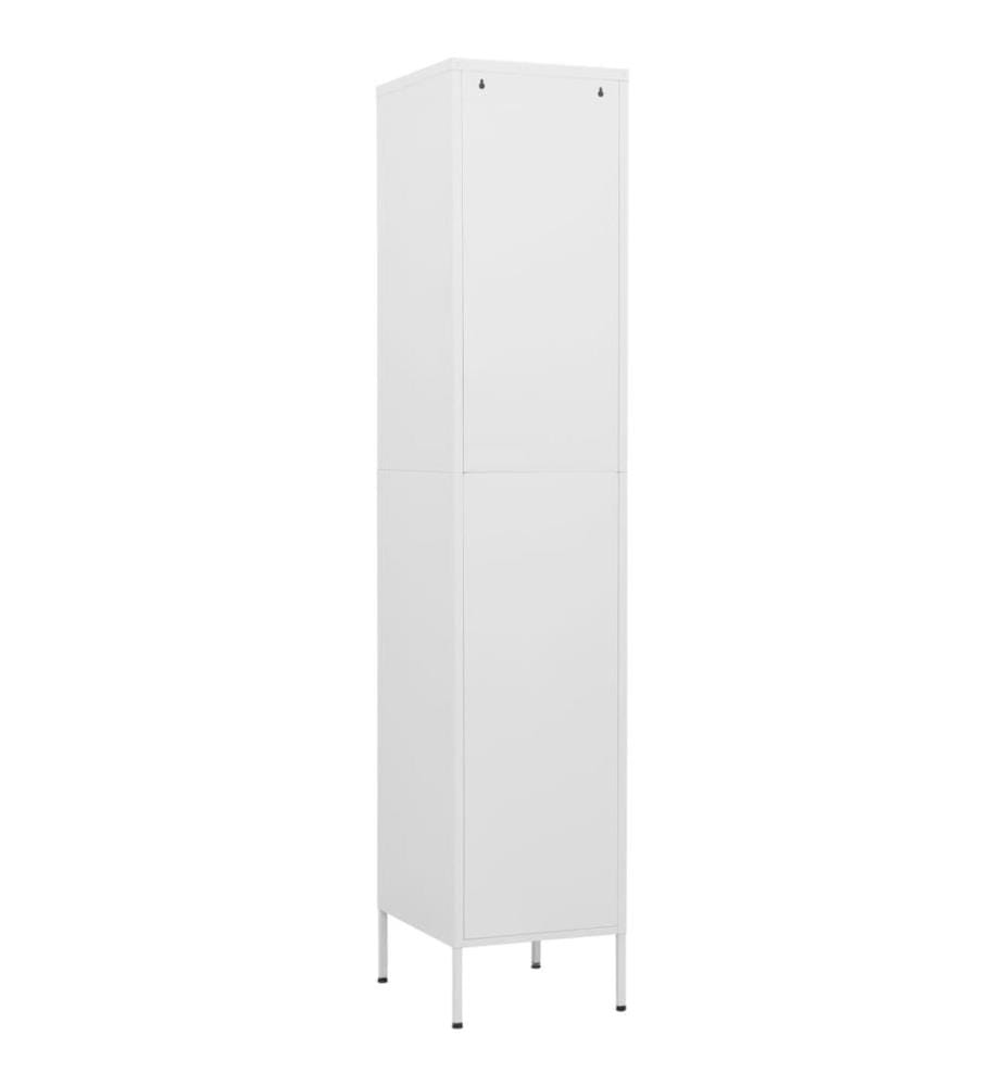 Armoire à casiers Blanc 35x46x180 cm Acier