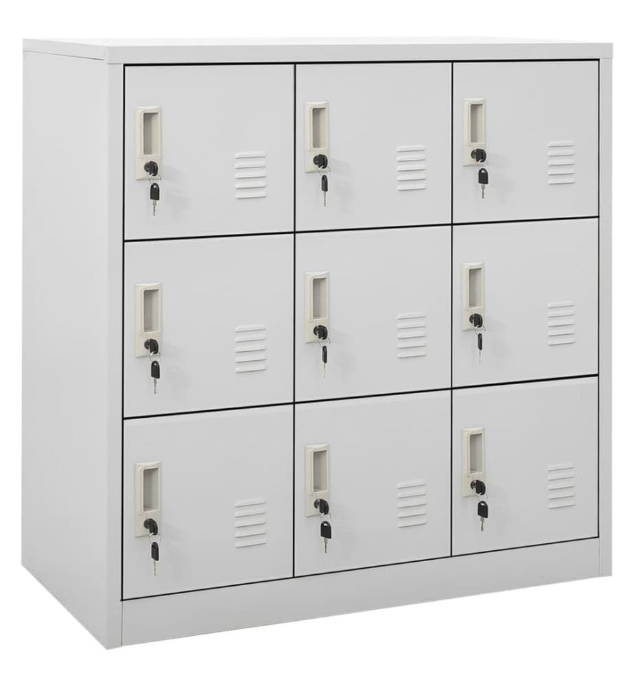 Schliessfachschrank Hellgrau 90x45x92,5 cm Stahl