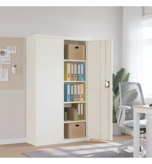 Aktenschrank Weiss 105x40x180 cm Stahl