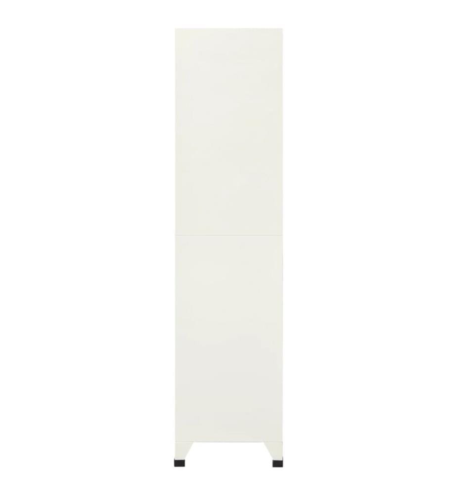 Schliessfachschrank Grau und Blau 90x45x180 cm Stahl