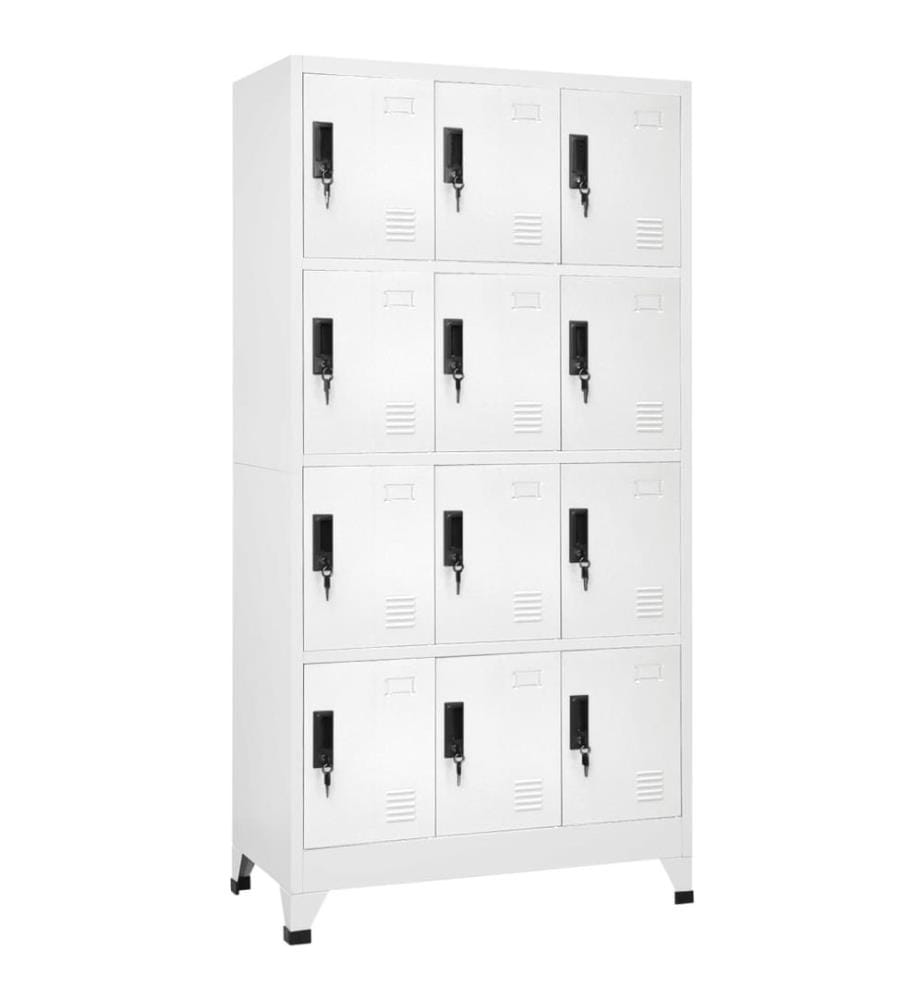 Armoire à casiers Blanc 90x45x180 cm Acier