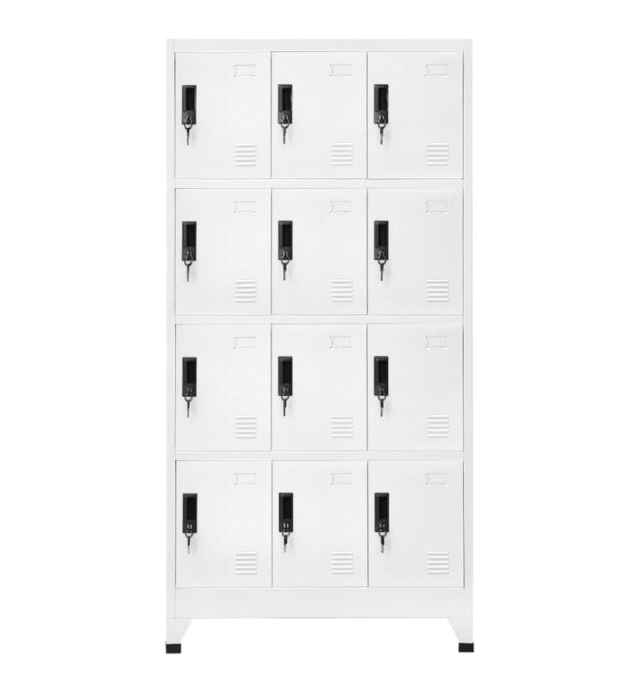 Armoire à casiers Blanc 90x45x180 cm Acier