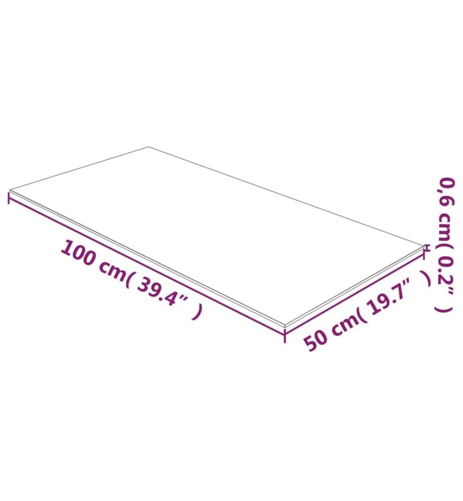 Dessus de table Transparent 50x100 cm Verre trempé