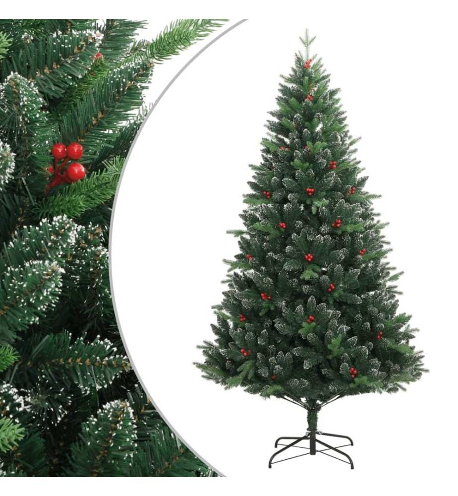 Künstlicher Weihnachtsbaum Klappbar mit Roten Beeren 180 cm