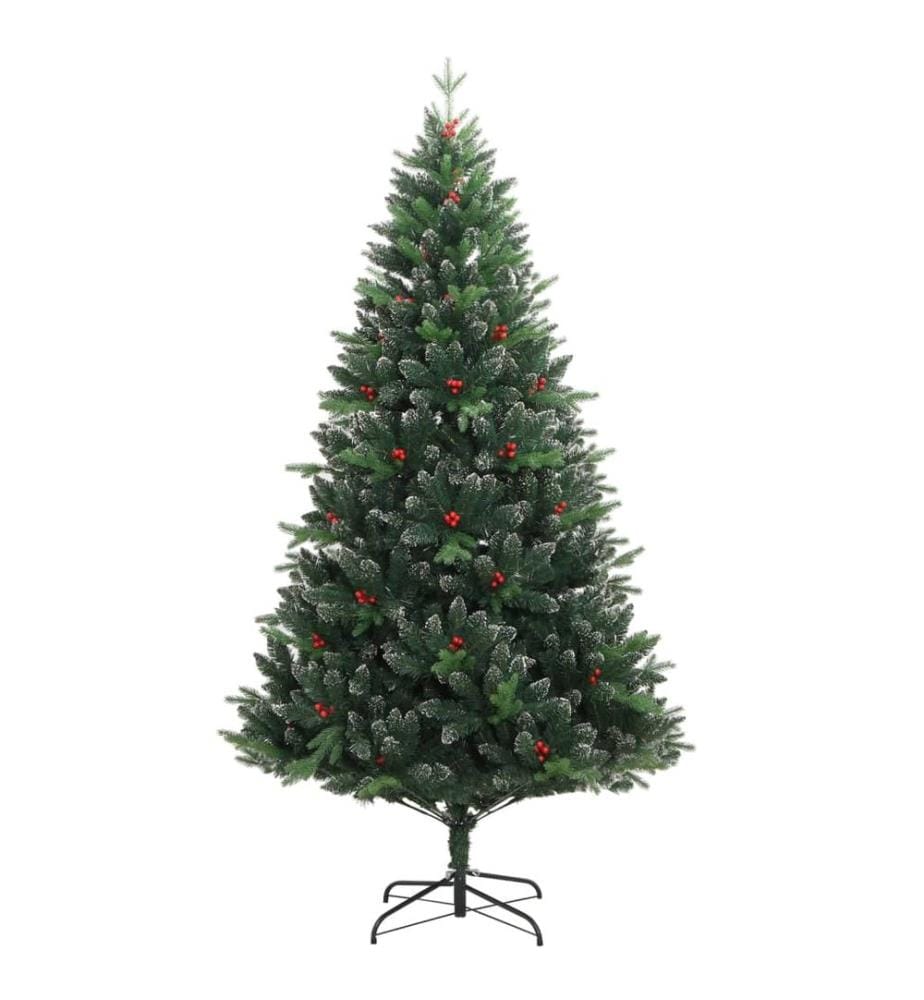 Künstlicher Weihnachtsbaum Klappbar mit Roten Beeren 180 cm