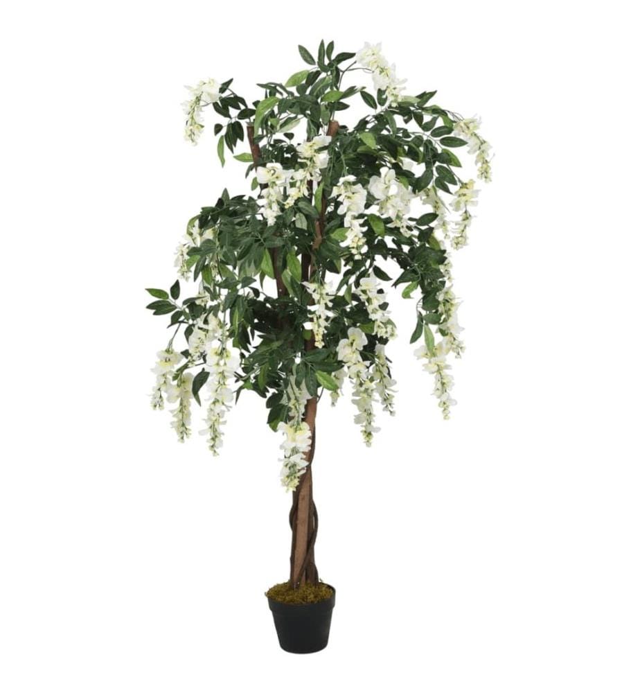 Glycine artificielle 1470 feuilles 200 cm vert et blanc
