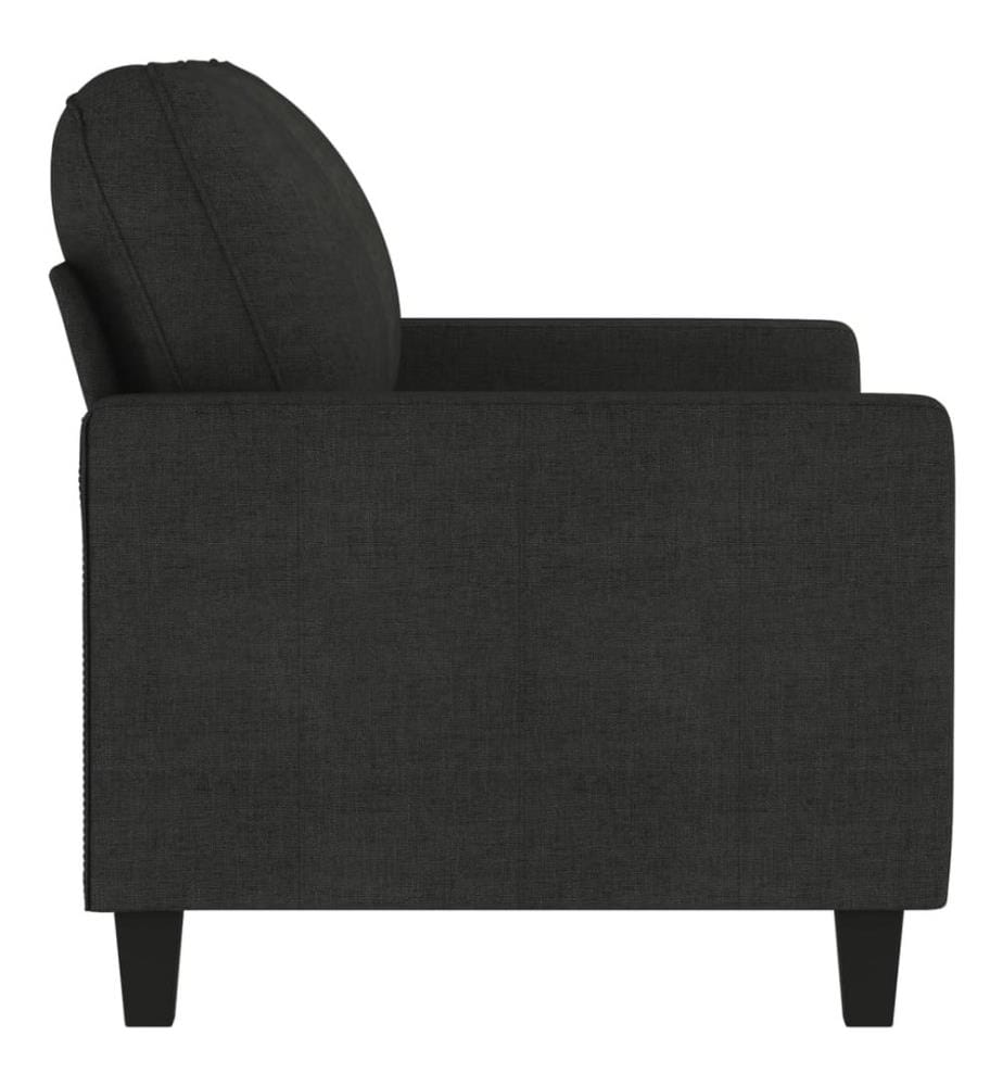 2-Sitzer-Sofa Schwarz 120 cm Stoff