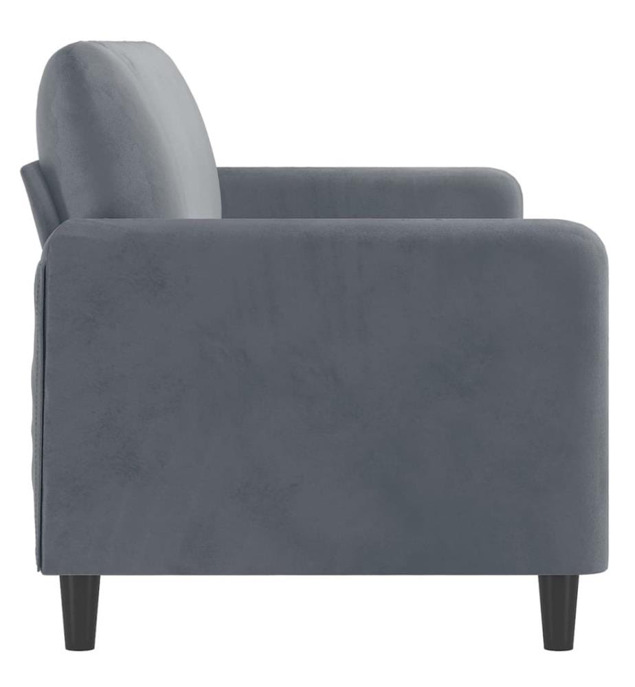3-Sitzer-Sofa Dunkelgrau 180 cm Samt