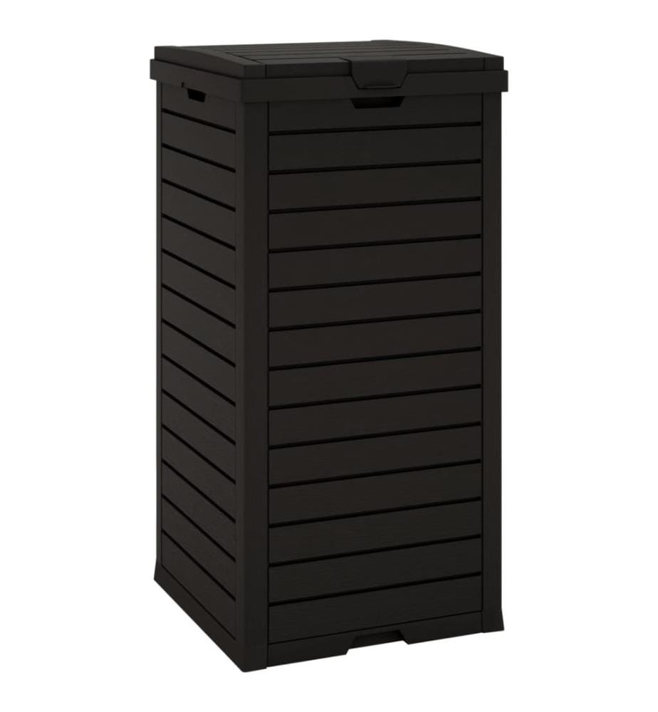 Poubelle d'extérieur noir 41x41x86 cm polypropylène