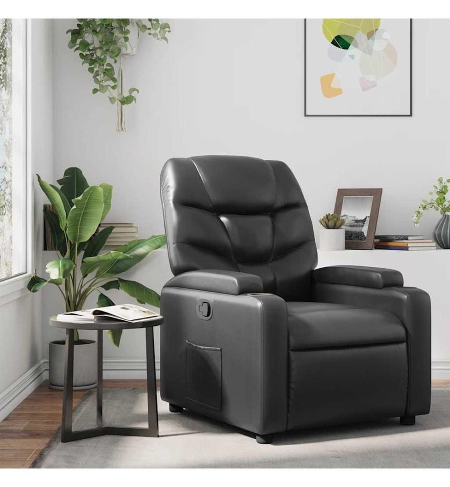Relaxsessel Schwarz Kunstleder