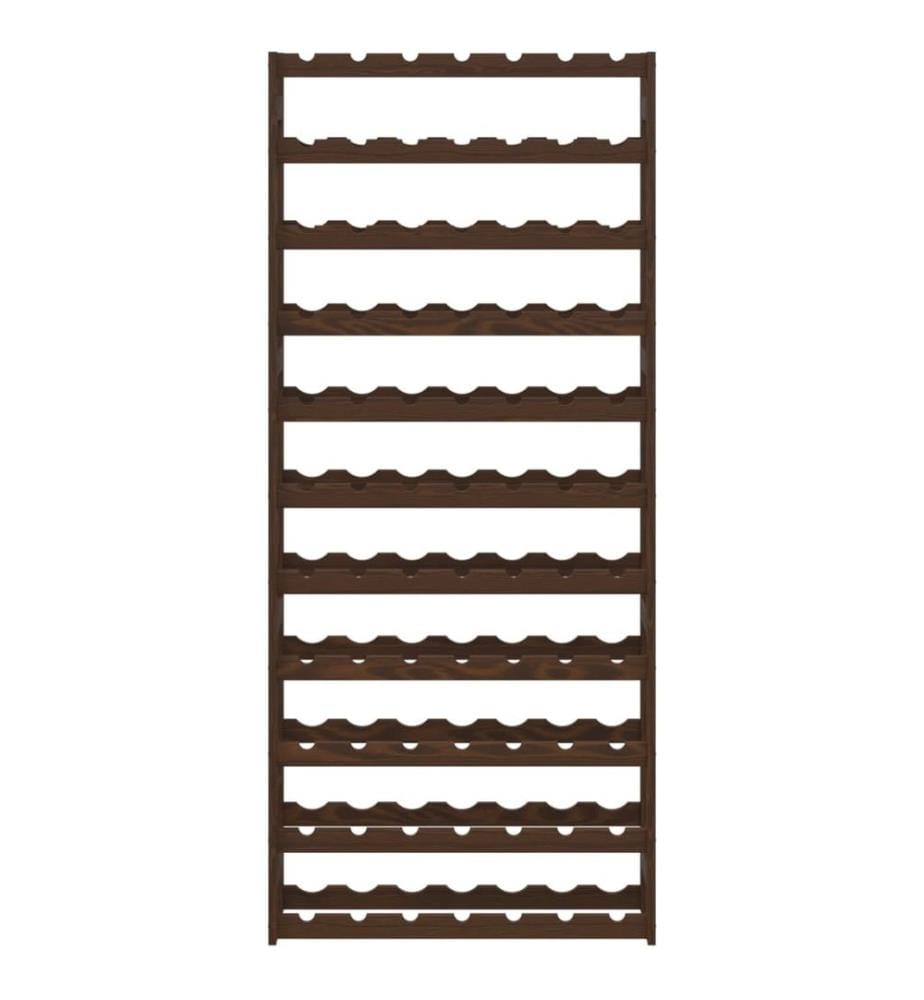 Casier à bouteilles pour 77 bouteilles marron bois pin solide