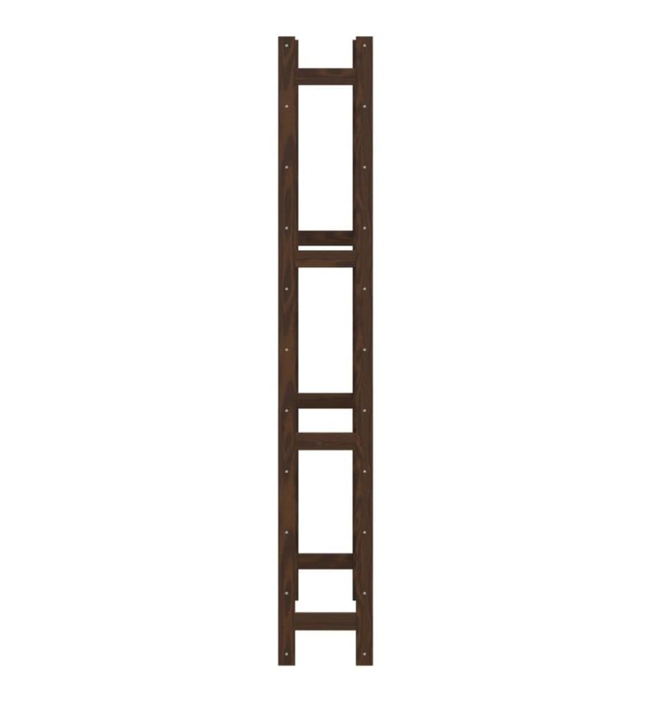 Casier à bouteilles pour 77 bouteilles marron bois pin solide