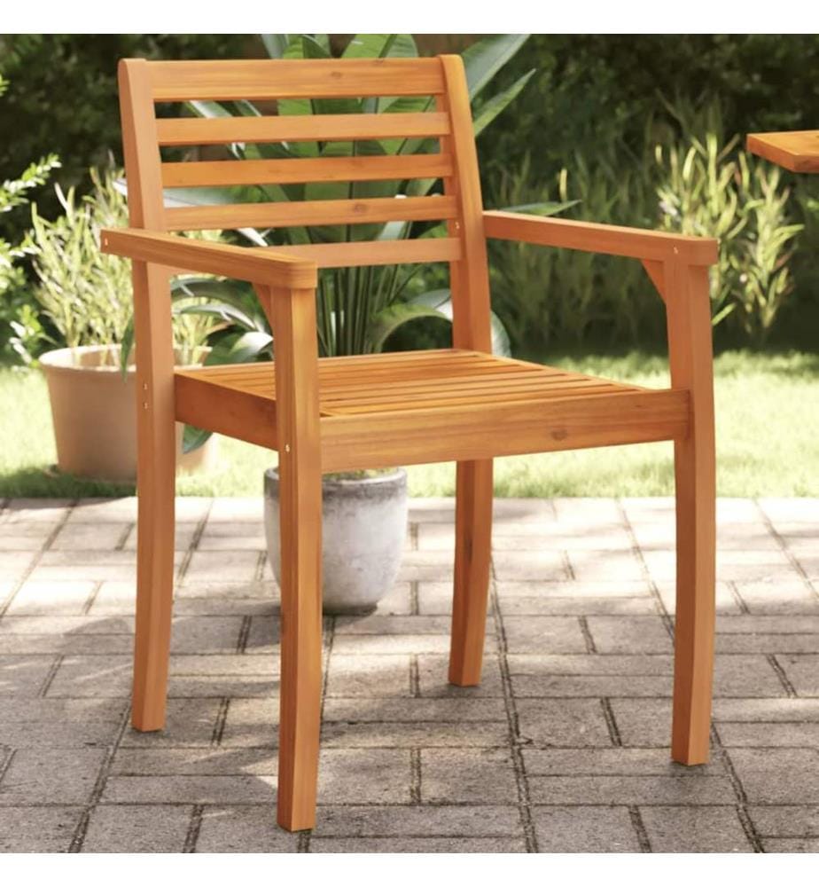 Gartenstühle 2 Stk. 59x55x85 cm Massivholz Akazie