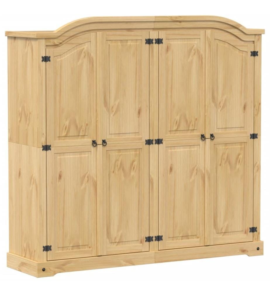 Kleiderschrank Corona 194x52x186 cm Massivholz Kiefer