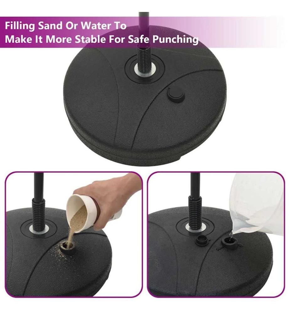 Punchingball mit Ständer, Handschuhen & Pumpe 81-122 cm