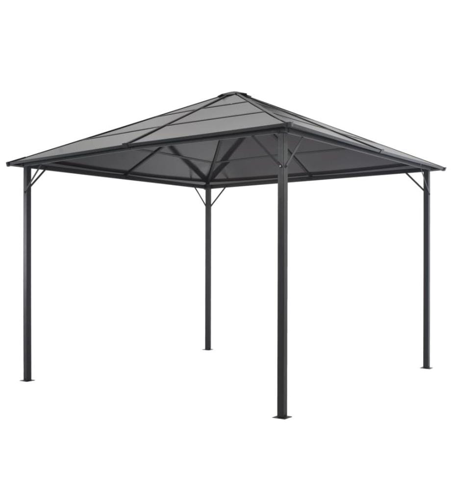Gartenpavillon mit Dach Aluminium 3×3 m Anthrazit