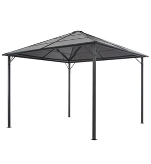 Gartenpavillon mit Dach Aluminium 3×3 m Anthrazit