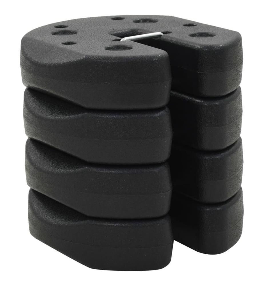Pavillon-Gewichte 4 Stk. Schwarz 220x50 mm Beton