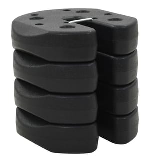 Pavillon-Gewichte 4 Stk. Schwarz 220x50 mm Beton