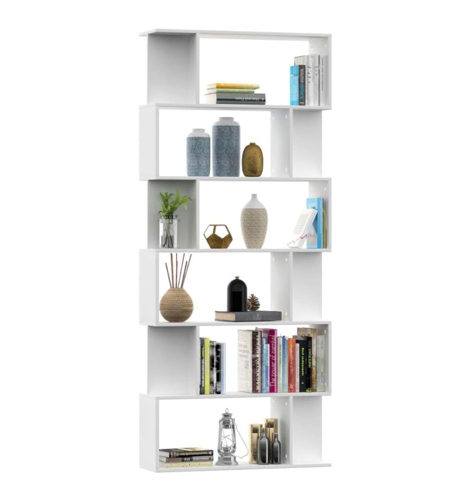 Bibliothèque/Séparateur de pièce Blanc Bois d'ingénierie
