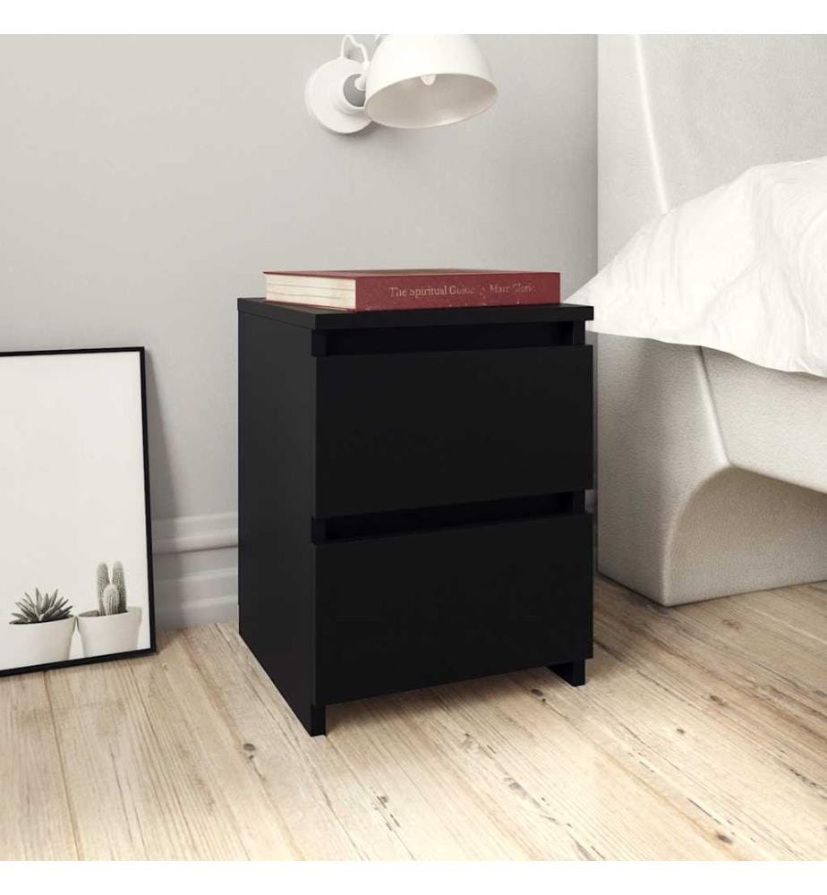 Nachttische 2 Stk. Schwarz 30×30×40 cm Holzwerkstoff