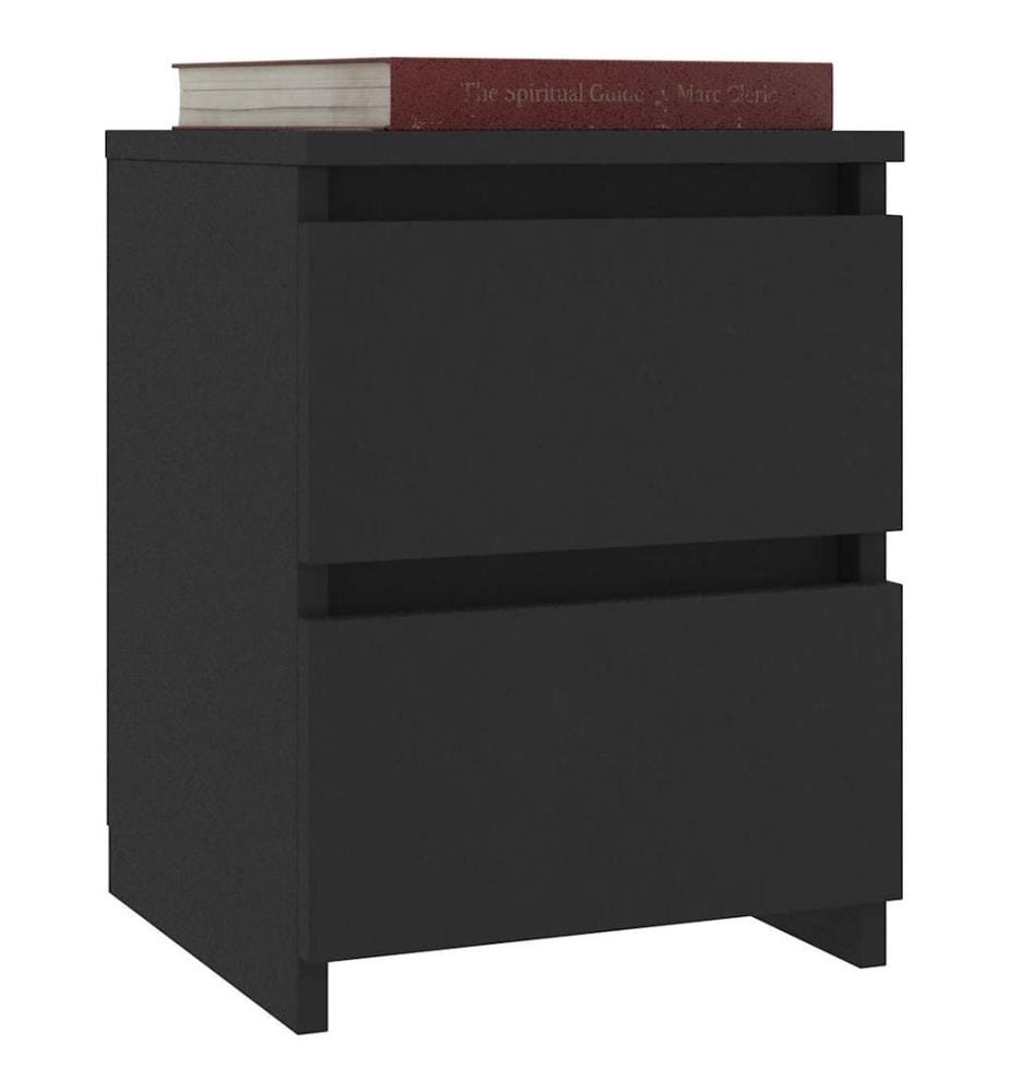 Nachttische 2 Stk. Schwarz 30×30×40 cm Holzwerkstoff