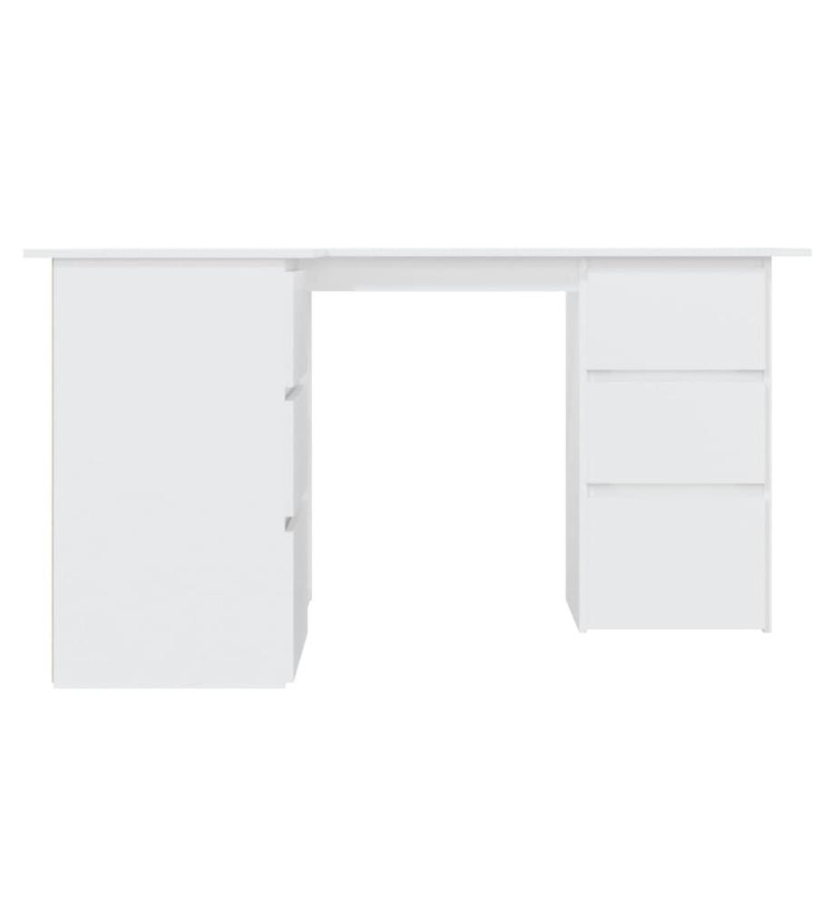 Eckschreibtisch Weiss 145x100x76 cm Holzwerkstoff