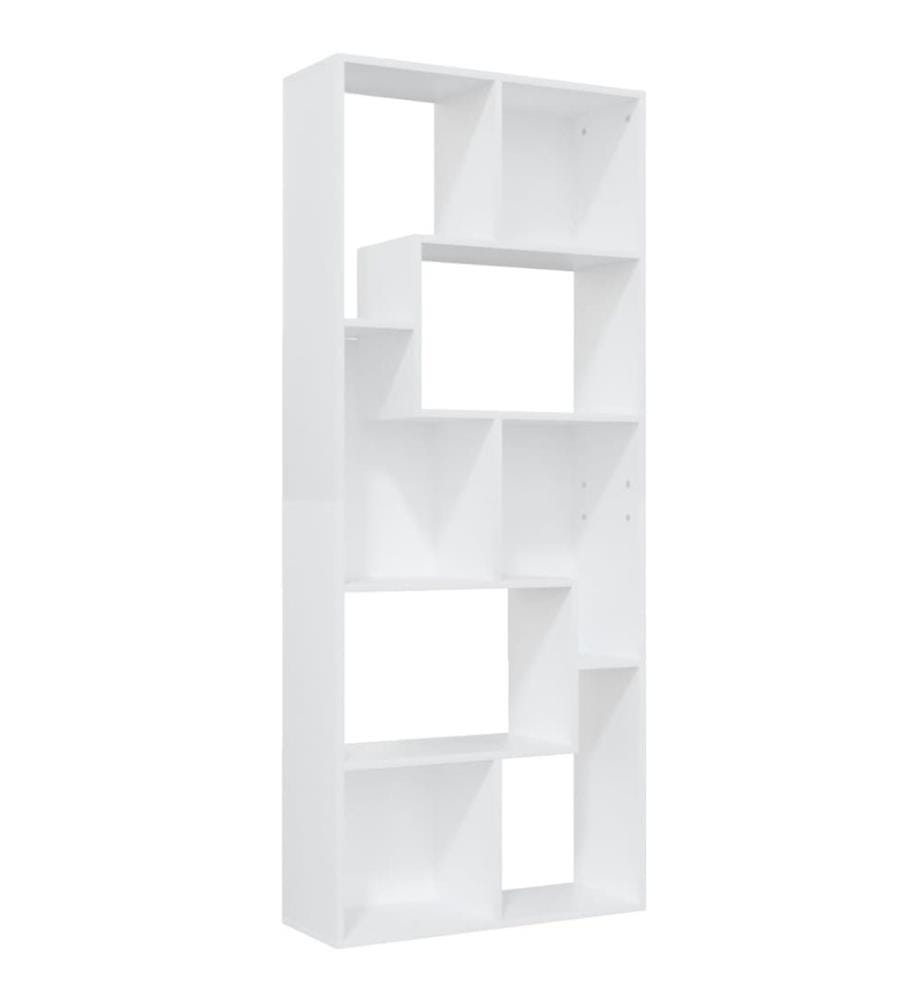 Bücherregal Weiss 67x24x161 cm Holzwerkstoff