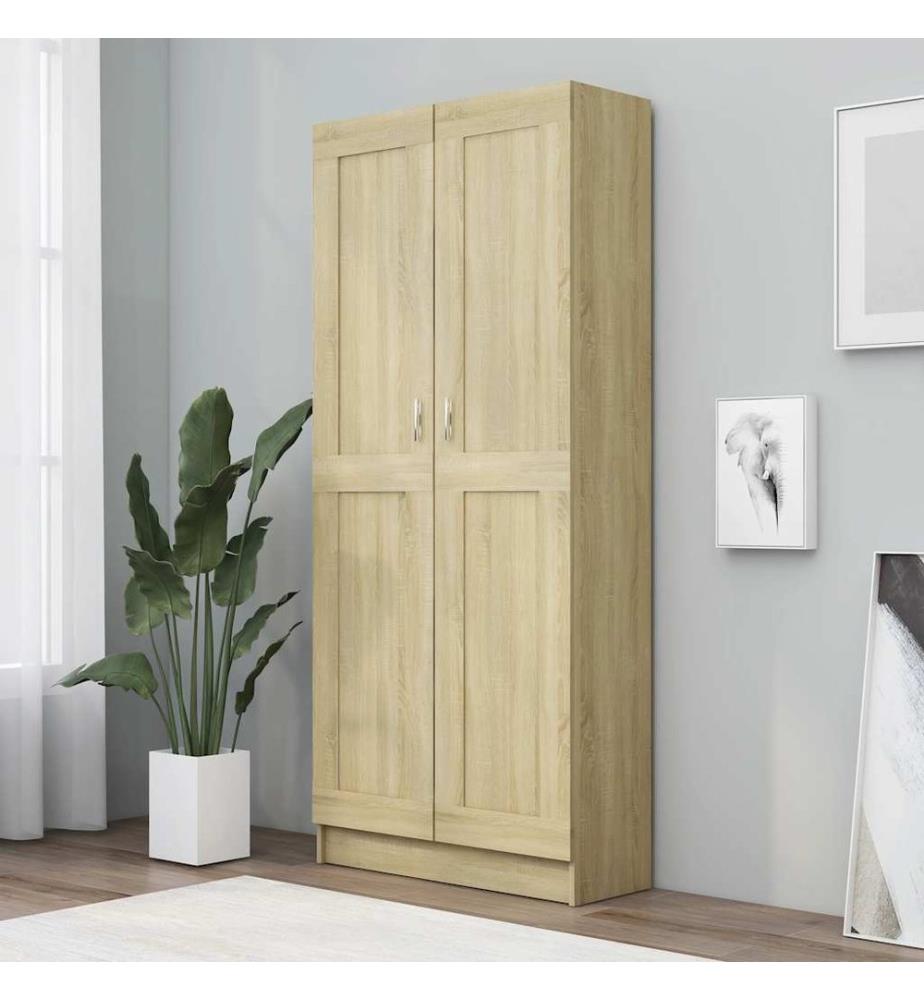 Bücherschrank Sonoma-Eiche 82,5x30,5x185,5 cm Holzwerkstoff