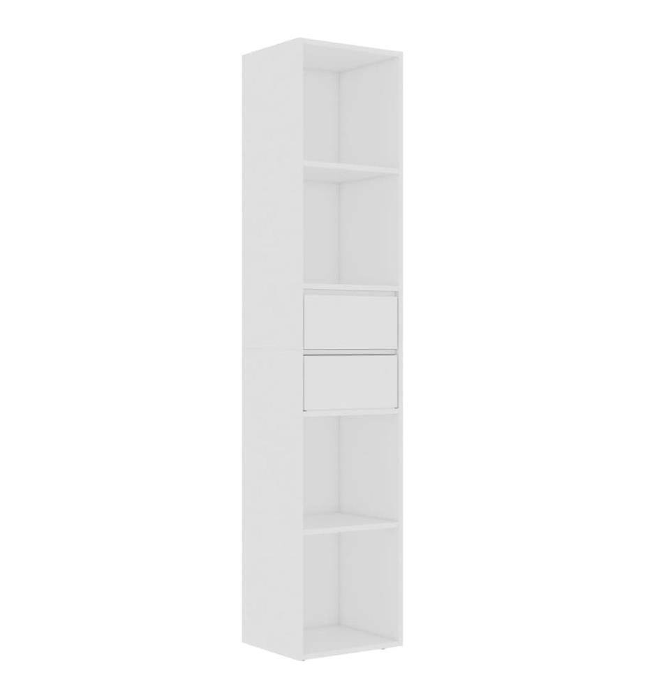 Bücherregal Weiss 36x30x171 cm Holzwerkstoff