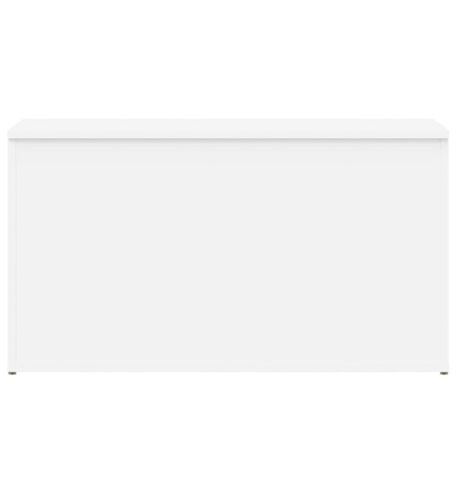 Coffre de rangement Blanc 84x42x46 cm Bois d'ingénierie