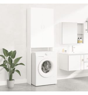 Waschmaschinenschrank Weiss 64x25,5x190 cm