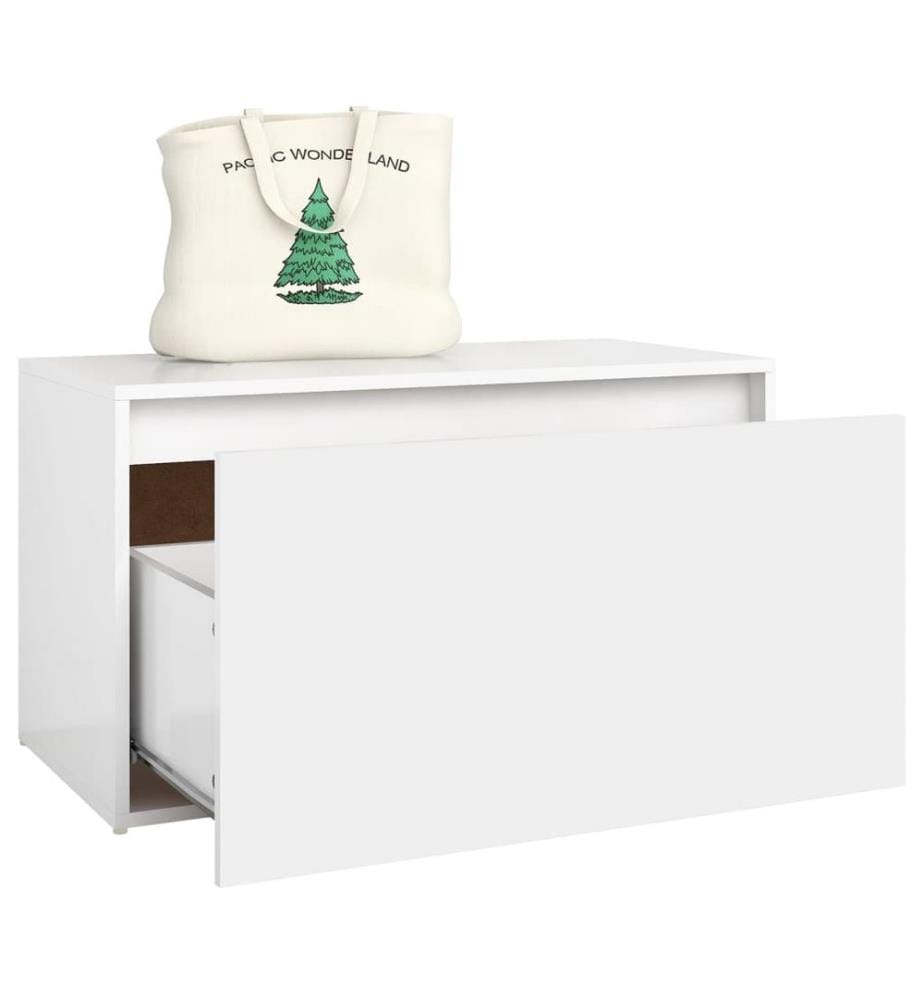 Banc d'entrée 80x40x45 cm Blanc Bois d'ingénierie