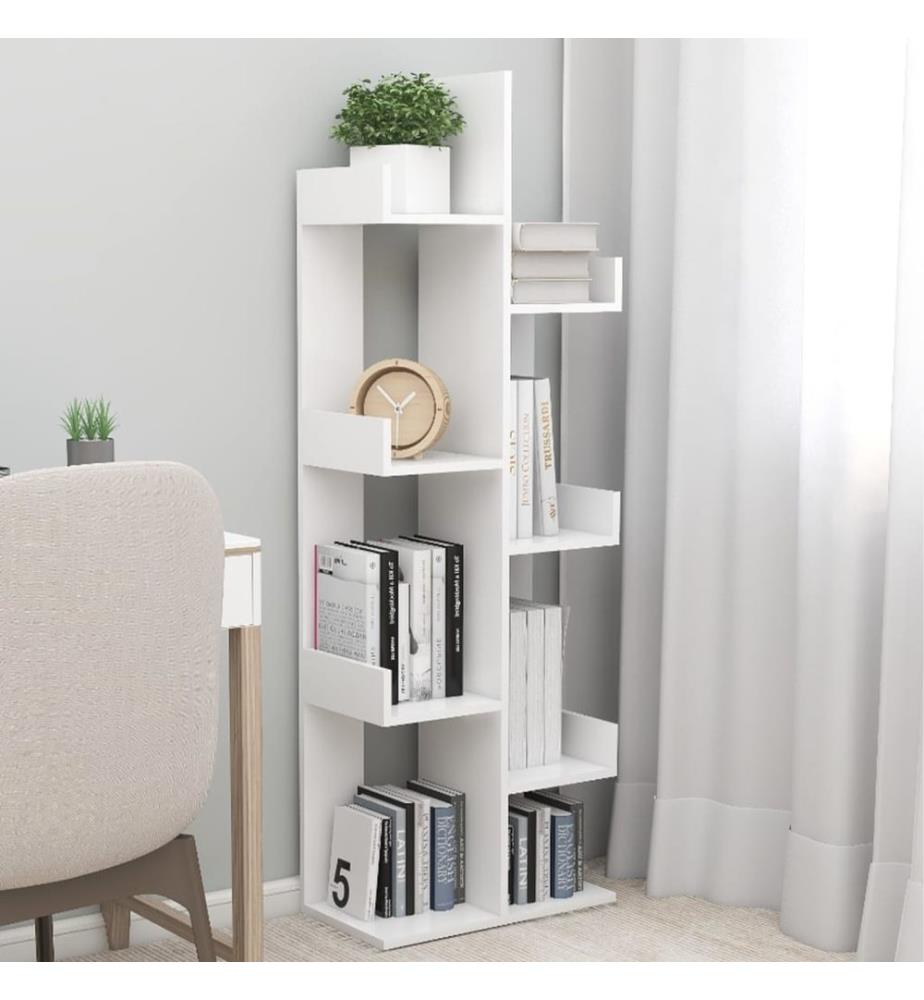 Bücherregal Weiss 48x25,5x140 cm Holzwerkstoff