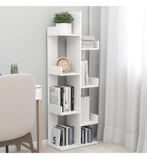 Bibliothèque Blanc 48x25,5x140 cm Bois d'ingénierie