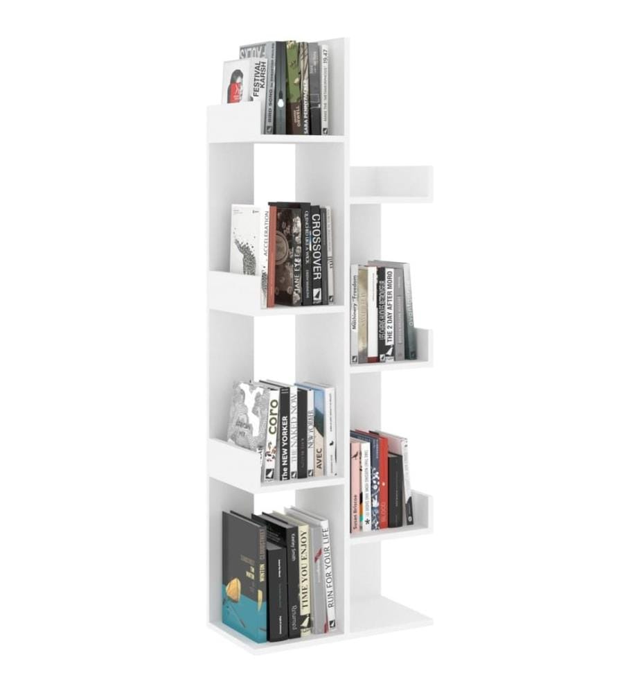 Bücherregal Weiss 48x25,5x140 cm Holzwerkstoff