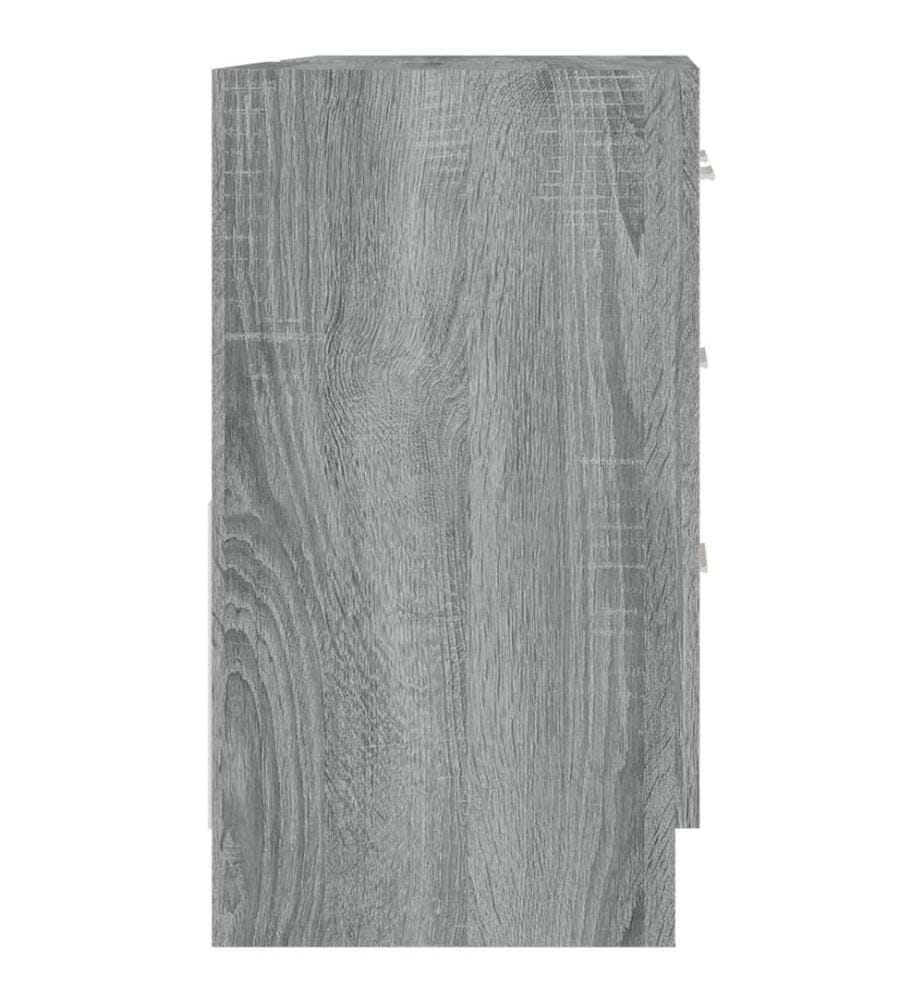 Armoire de lavabo Sonoma gris 63x30x54 cm Bois d'ingénierie
