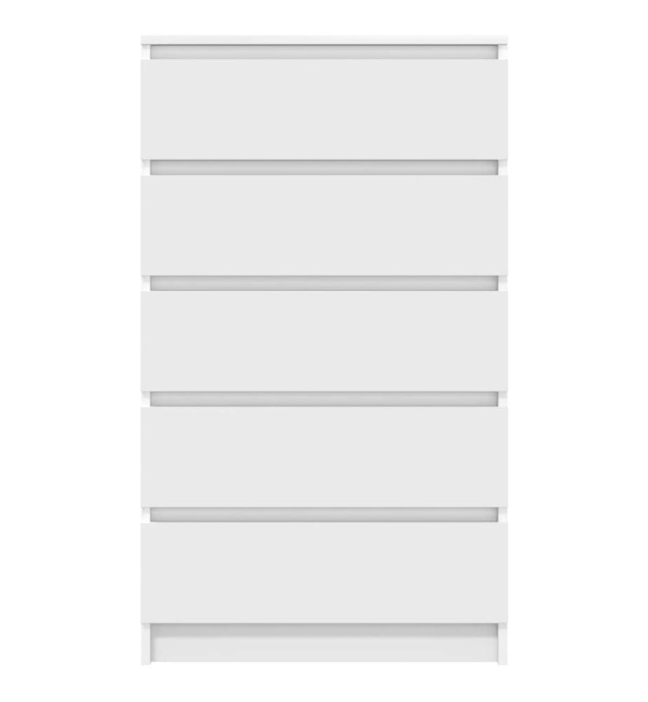 Schubladenschrank Weiss 60x36x103 cm Holzwerkstoff