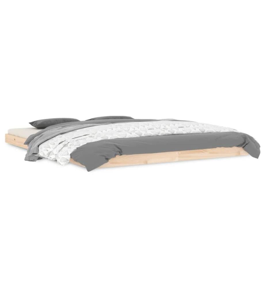 Cadre de lit sans matelas 160x200 cm bois massif de pin