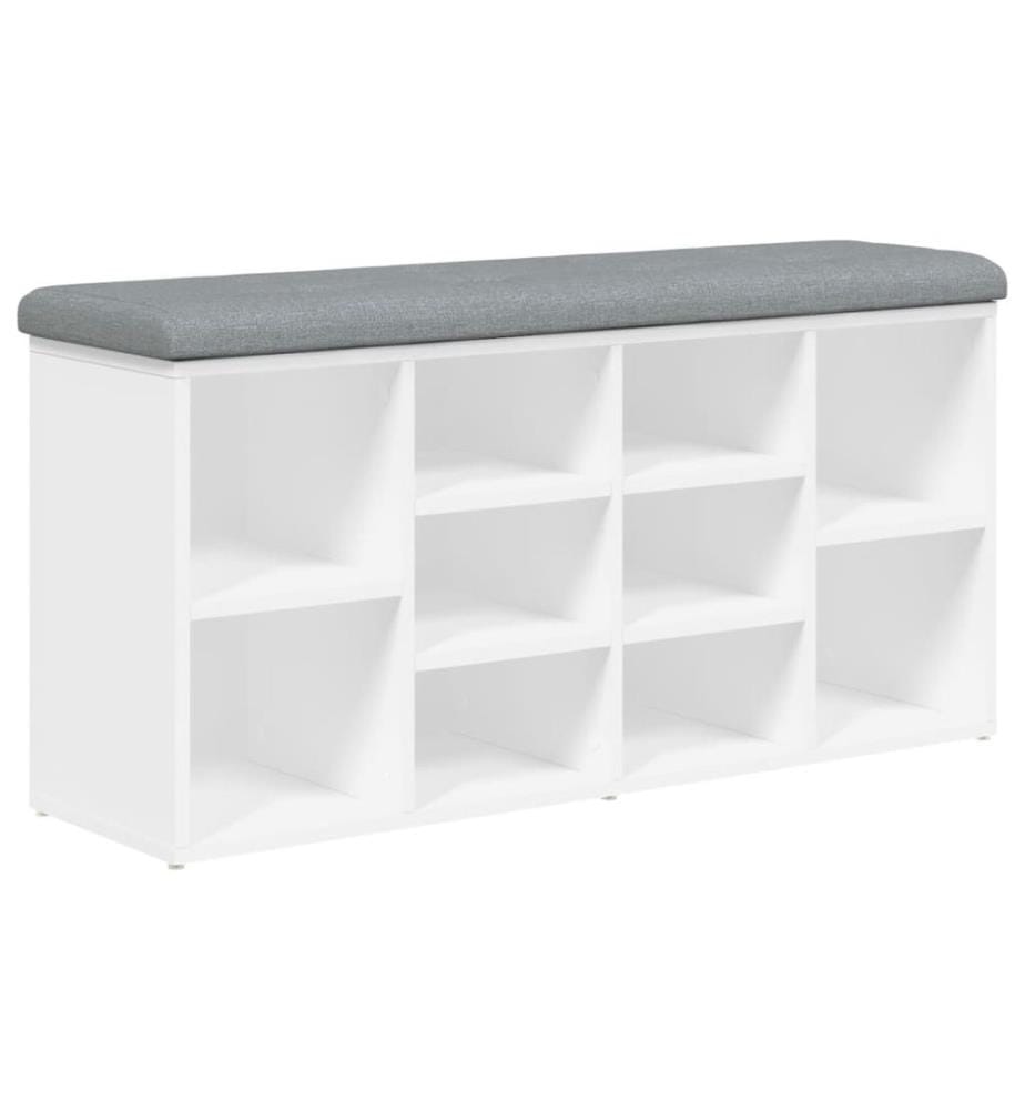 Schuhbank Weiss 102 x 32 x 50 cm Holzwerkstoff