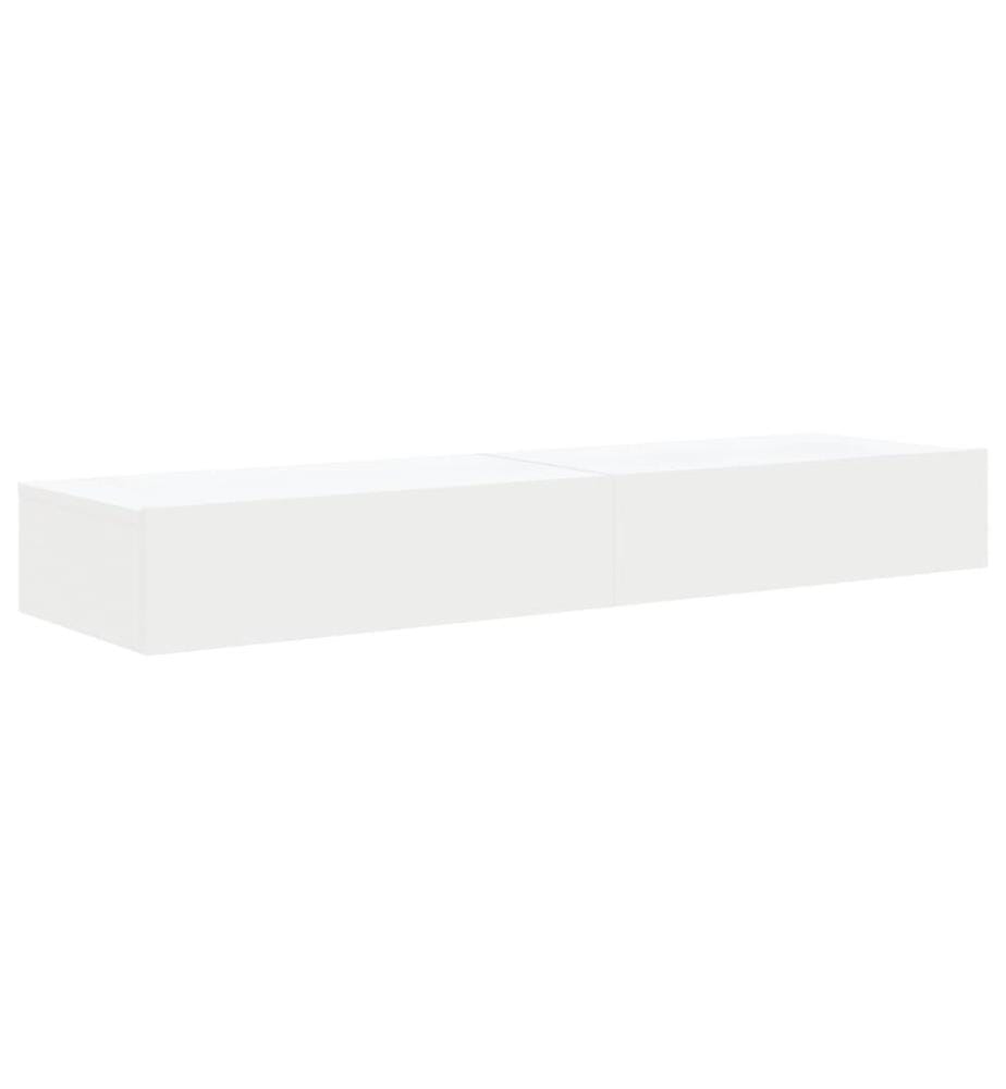TV-Schränke mit LED-Leuchten 2 Stk. Weiss 60x35x15,5 cm