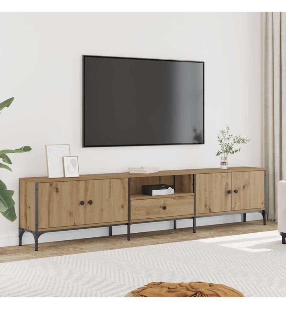 TV-Schrank mit Schublade Artisan-Eiche 200x25x44 cm