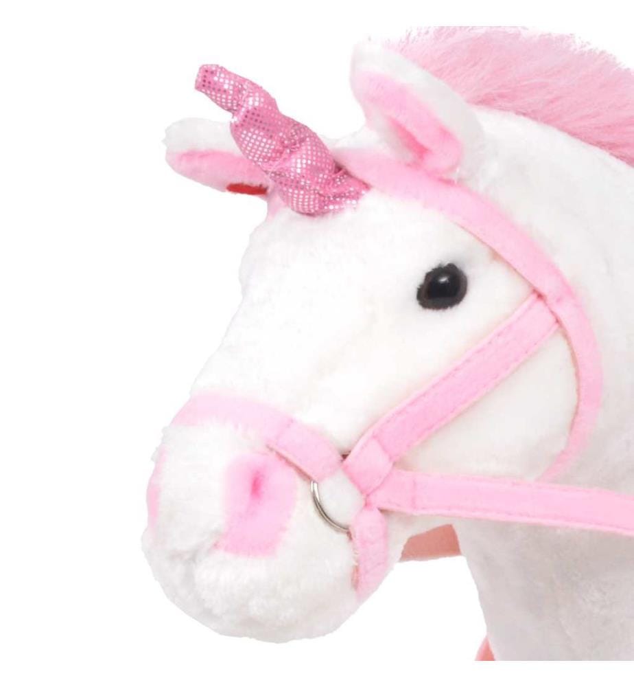 Jouet en peluche Licorne Blanc et rose XXL