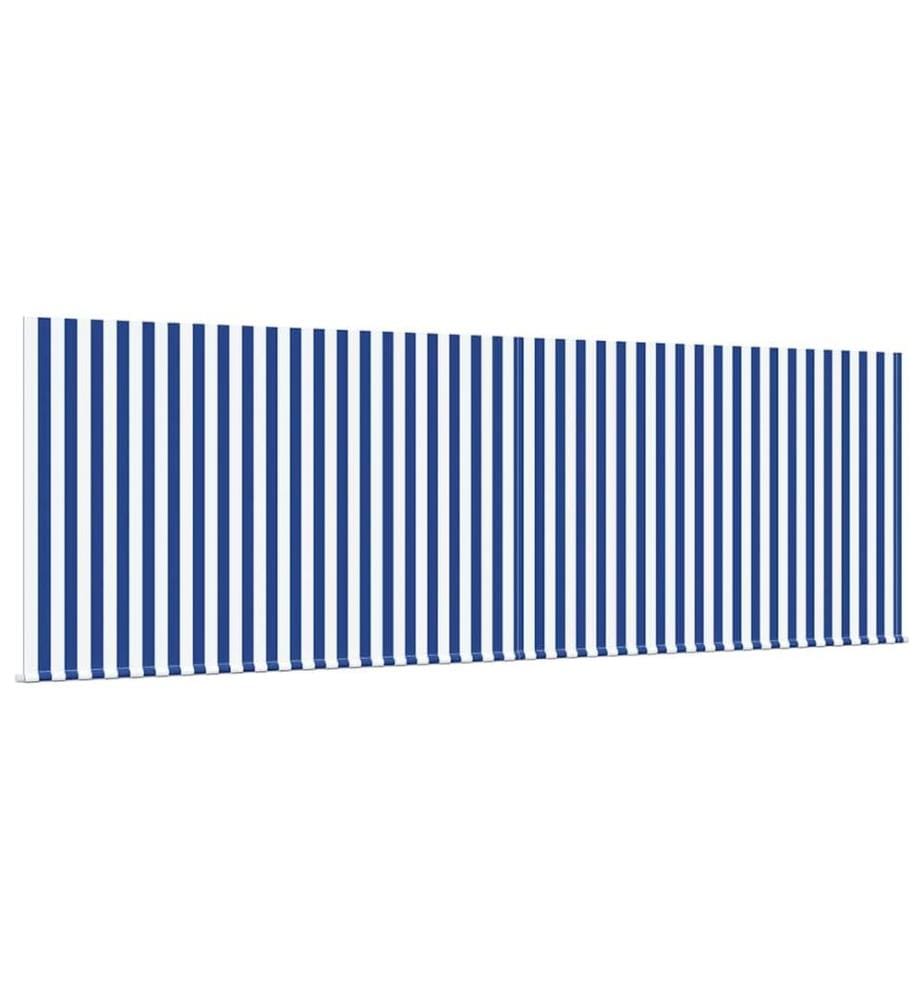 Auvent Rétractable Bleu et Blanc 400 × 300 cm