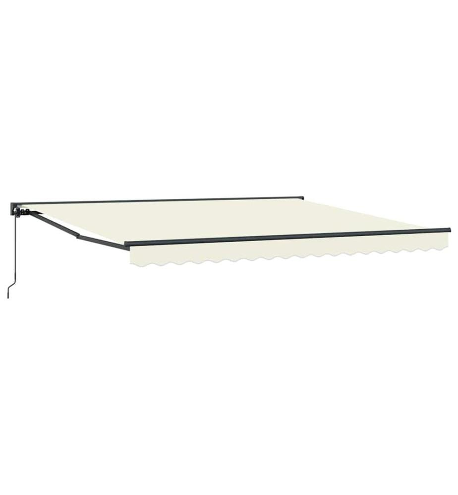 Cadre d'auvent Crème 400 × 300 cm Polyester avec revêtement PU