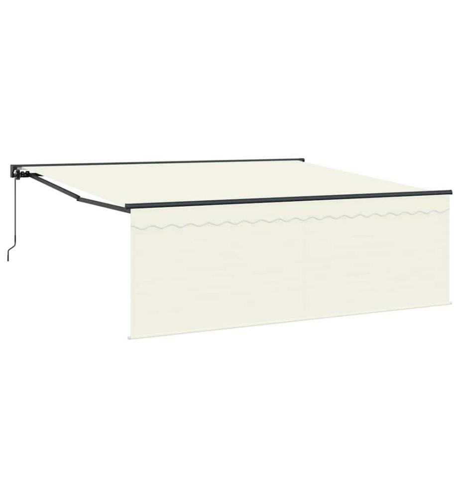 Auvent Rétractable Crème 400 × 300 cm Polyester et Aluminium