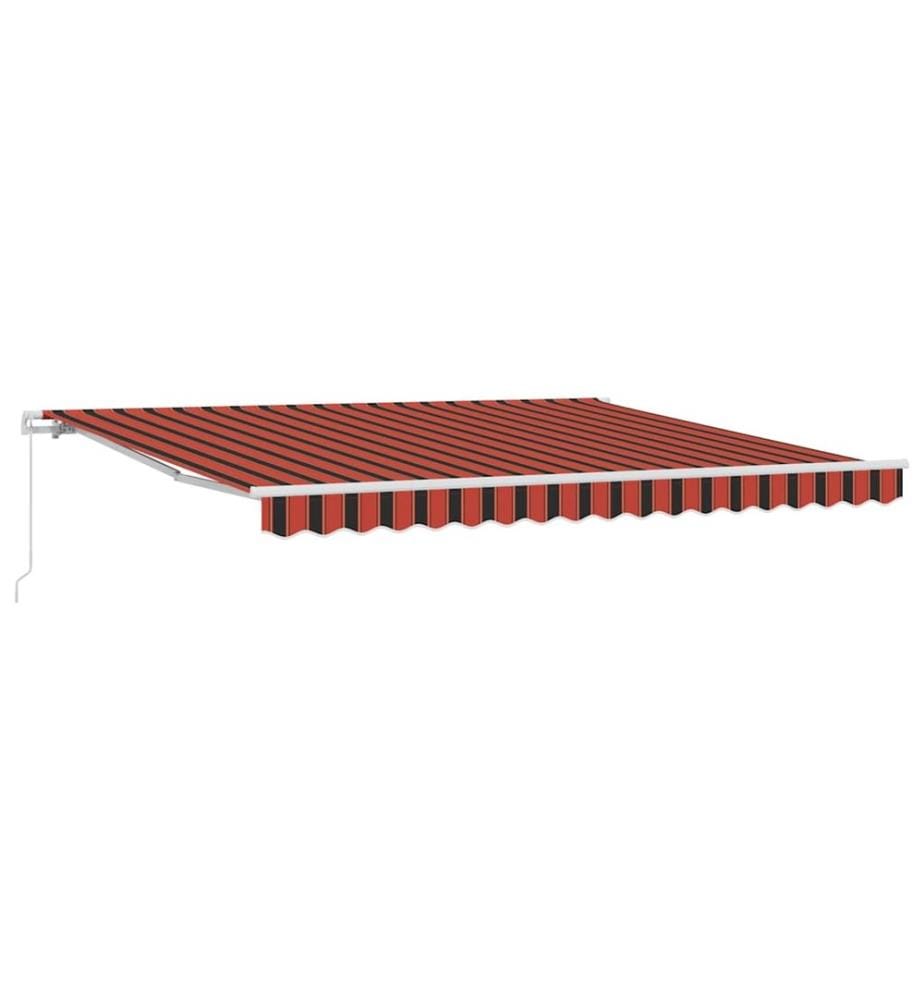 Ausziehbare Markise Orange und Braun 400 x 300 cm