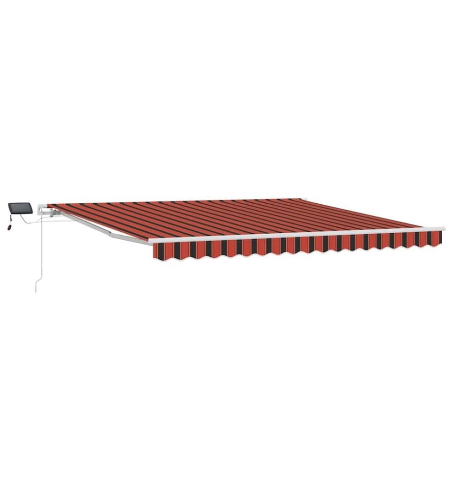 Ausziehbare Markise Orange und Braun 400 x 300 cm