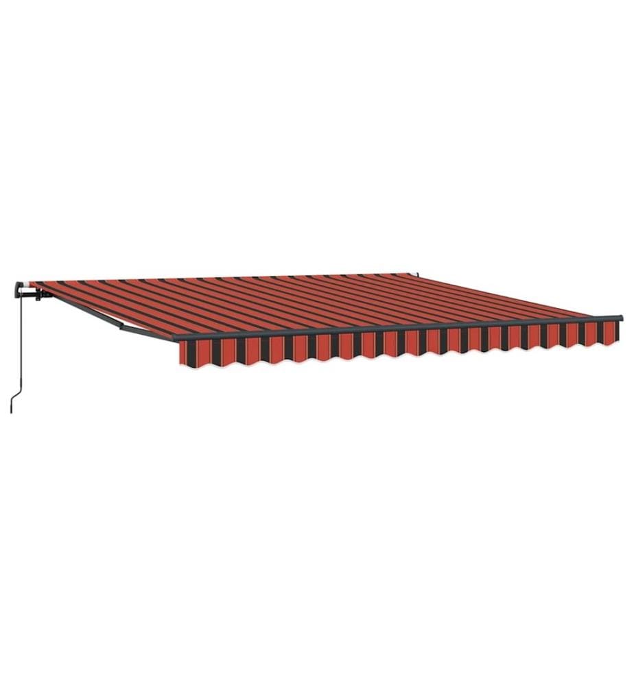Auvent rétractable orange et marron 400 × 300 cm