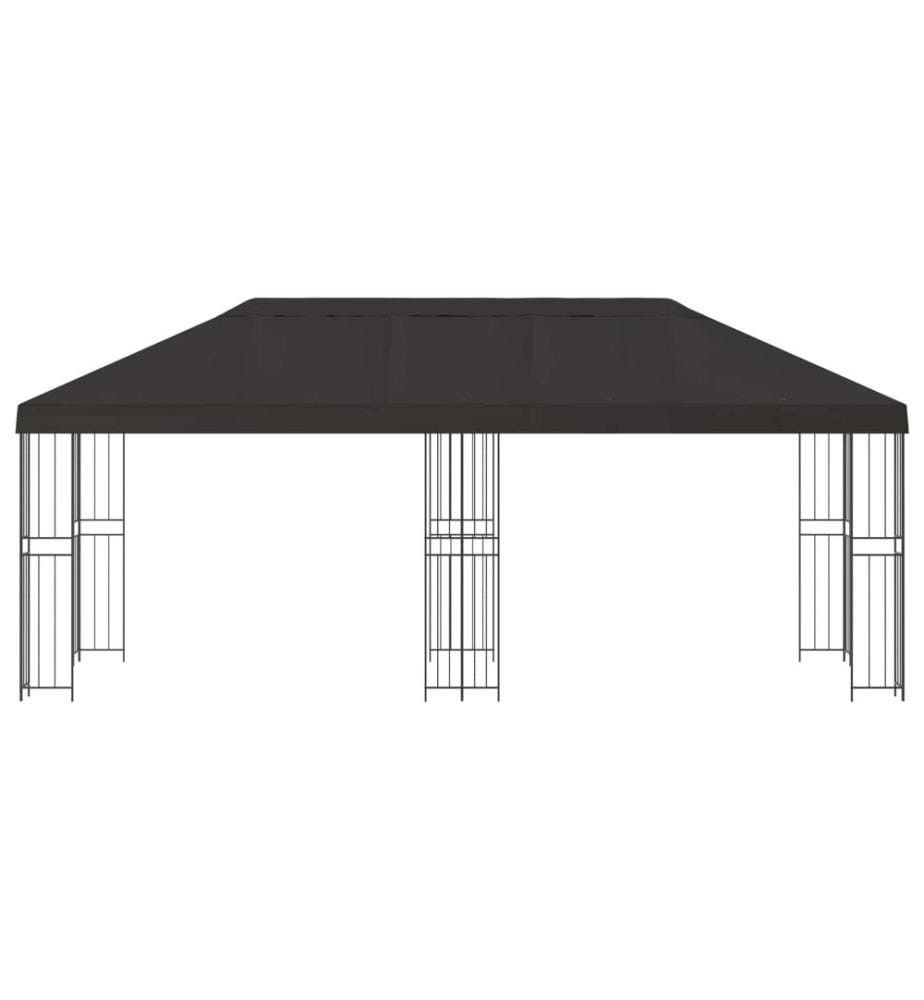6 x 3 m Anthrazit Polyester und Stahl 190
